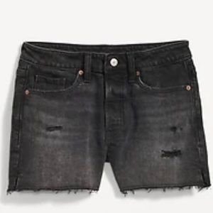 OLD NAVY BLACK HIGH RISE DENIM SHORTS - SIZE 18 - NEW WITH TAGS!